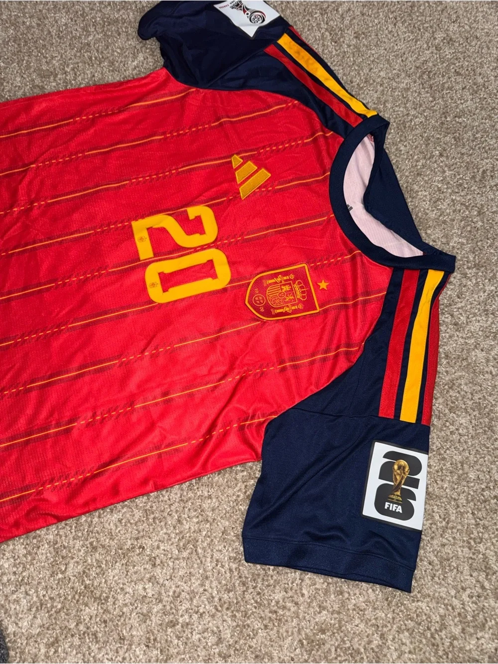 Adidas Spain 2026 Pedri #20 Men’s Home Soccer Jersey 🆕